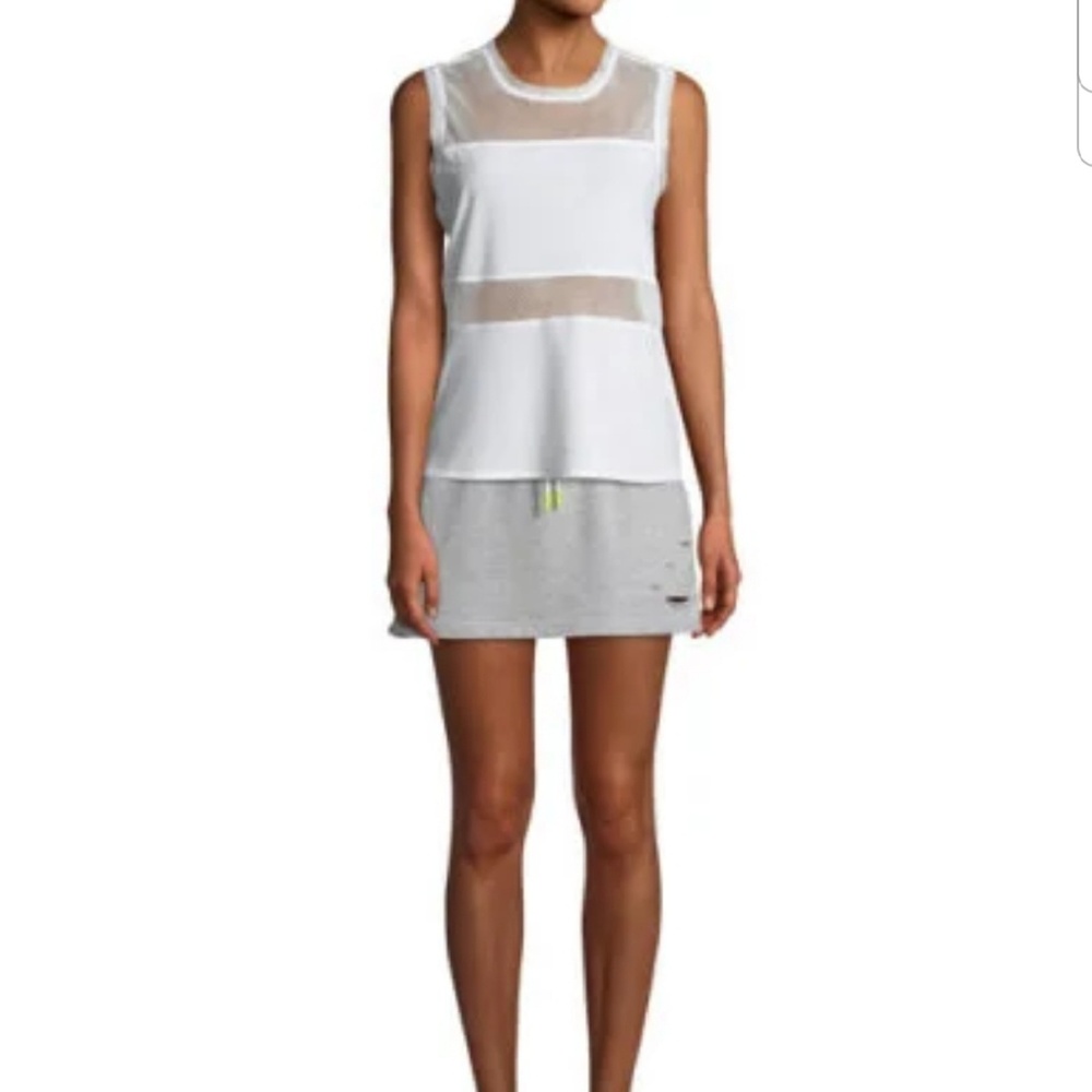 Sam Edelman Drawstring Performance Skirt With Rips - Picture 4 of 8